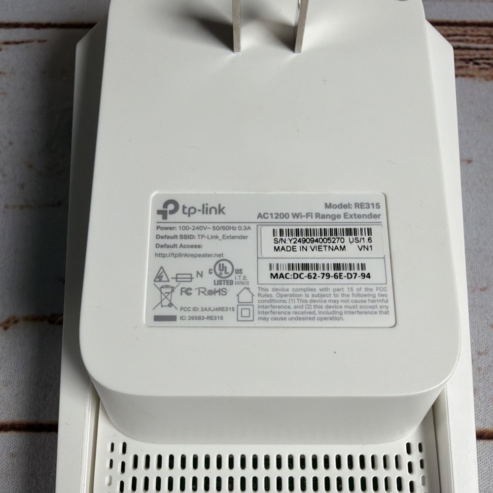 TP-Link RE315 AC1200 Wi-Fi Range Extender Dual Band Booster Used - Picture 5 of 5